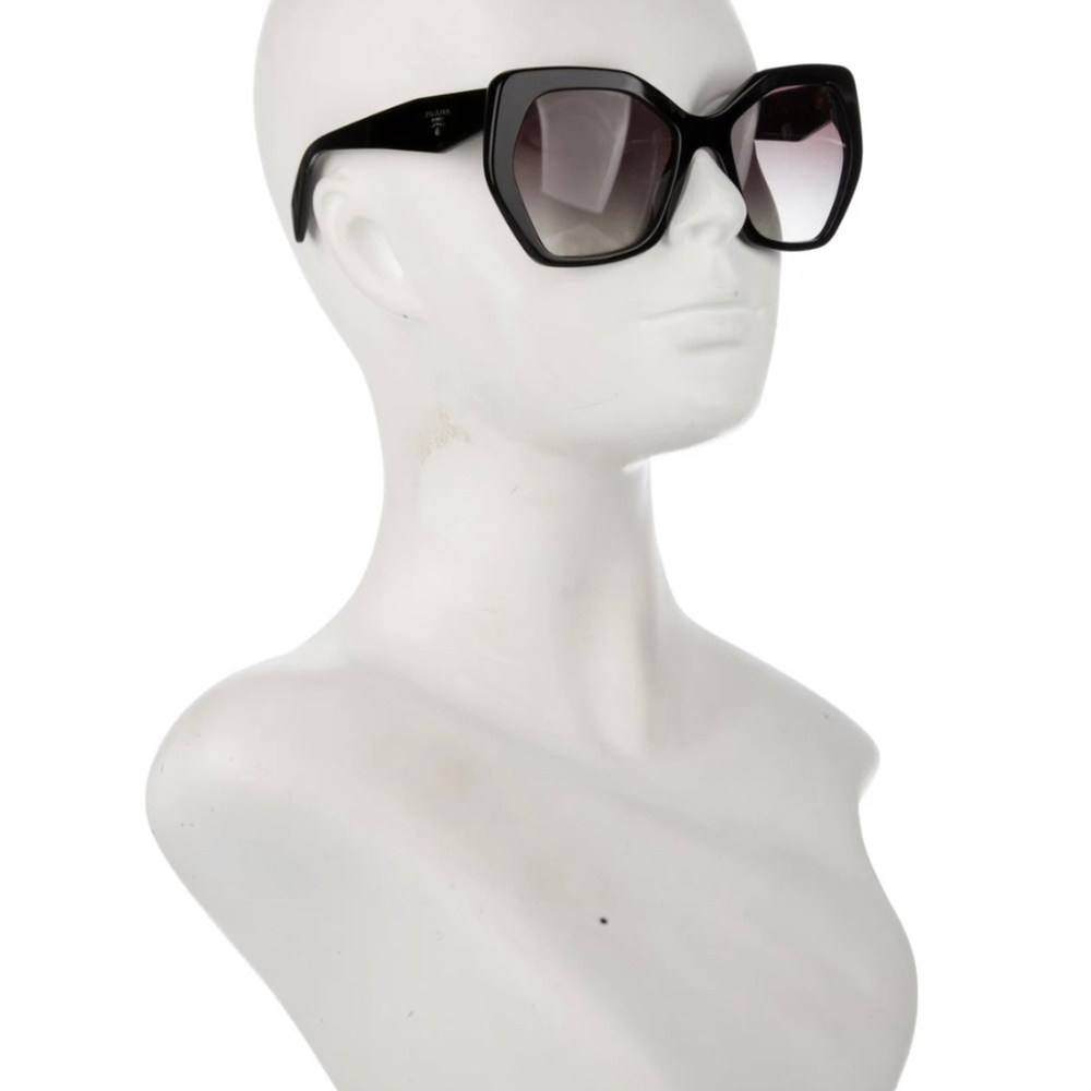 Authentic Prada Heritage PR 16RS Black Gradient Oversized Sunglasses